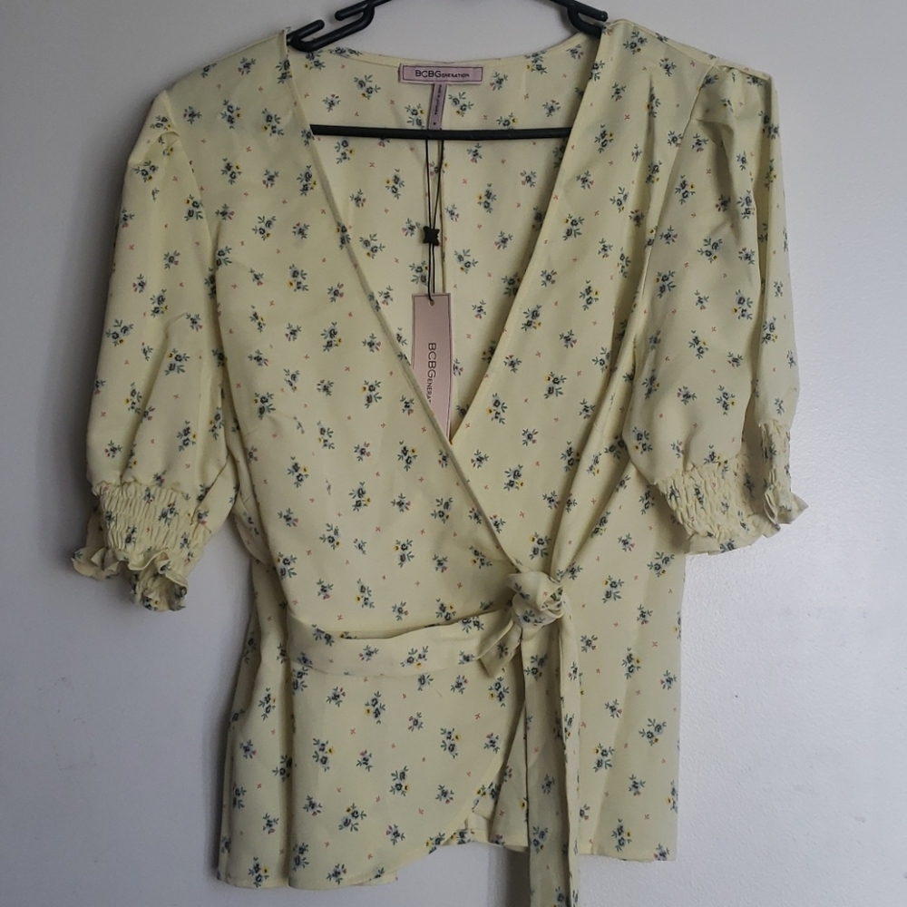 Bcbgeneration Multi Color Wrap Top - image 1